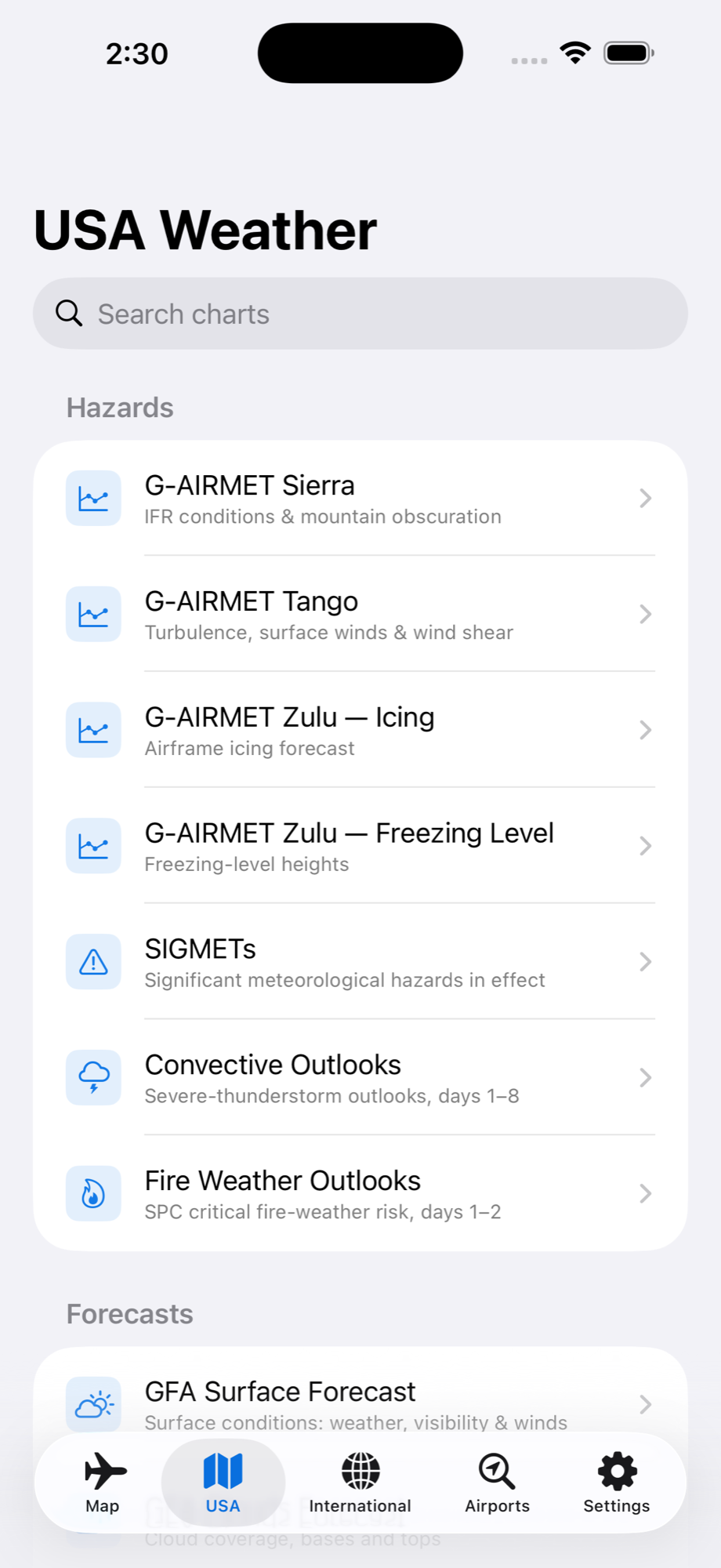 Fly Forecast screenshot