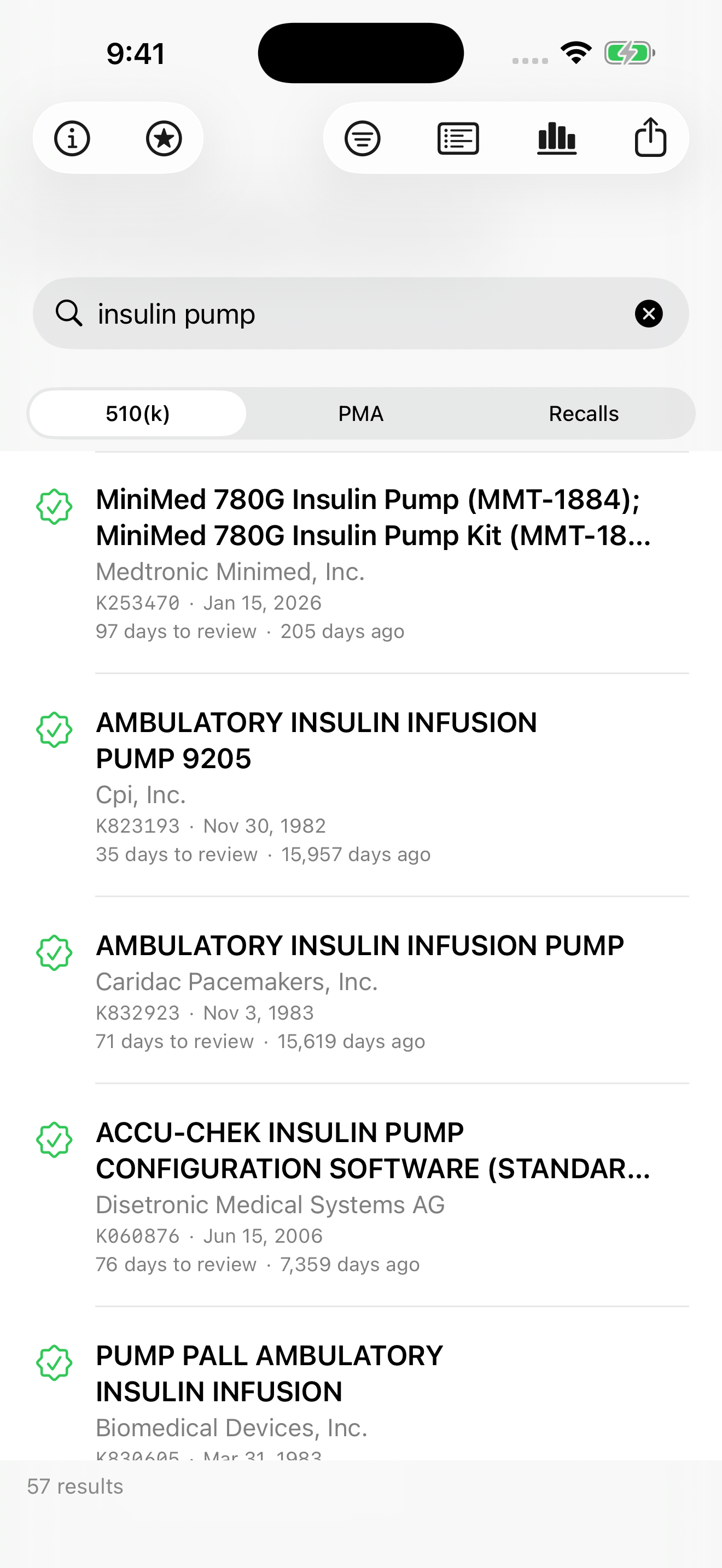 Premarket Search screenshot